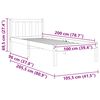 vidaXL Okvir kreveta bez madraca vo&scaron;tano smeđi 100x200 cm od borovine