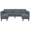 vidaXL Sofa s jastukom 3 pcs Tamno siva Bar&scaron;un