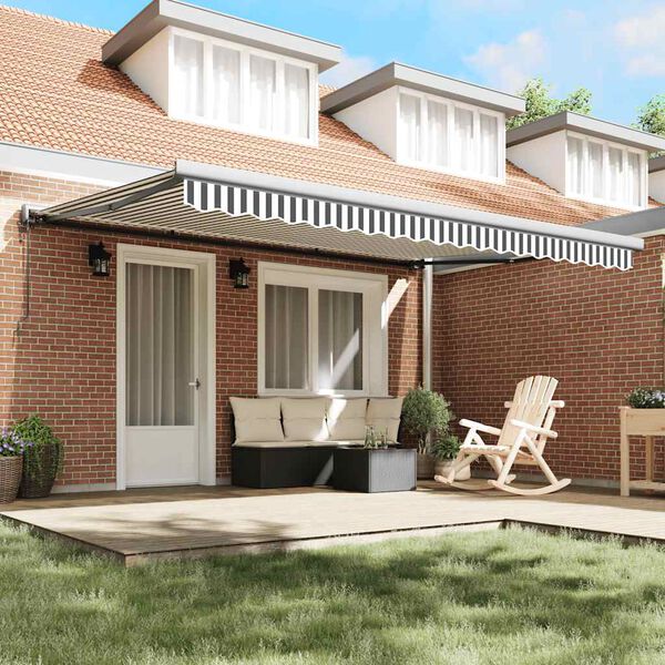 vidaXL Tenda na uvlačenje antracit-bijela 4,5x3 m tkanina i aluminij