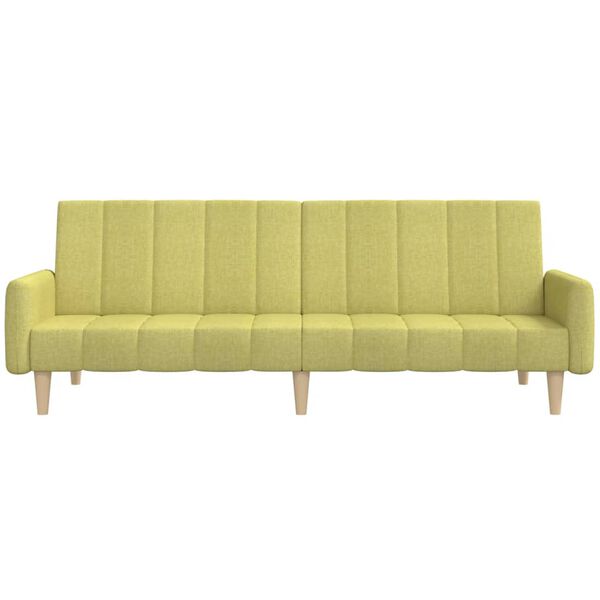 vidaXL Dvosjed na razvlačenje od tkanine zeleni