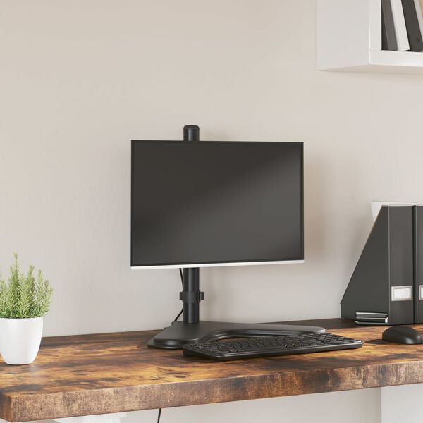 vidaXL Nosač za monitor crni čelični VESA 75/100 mm