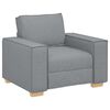 vidaXL Sofa 3 pcs Svijetlo siva 220 x 80 x 84 cm Platnasta tkanina