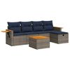 vidaXL 6-dijelni set vrtnih sofa od poliratana s jastucima sivi