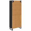 vidaXL Highboard Crni hrast 69,5 x 34 x 180 cm Konstruirano drvo