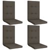 vidaXL Jastuci za vrtne stolice 4 kom antracit 120 x 50 x 5 cm