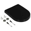 vidaXL Toaletna daska s mekim zatvaranjem i brzim otpu&scaron;tanjem crna