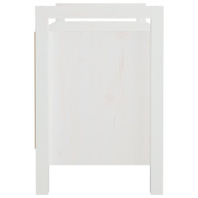 vidaXL Klupa za hodnik bijela 80 x 40 x 60 cm od masivne borovine