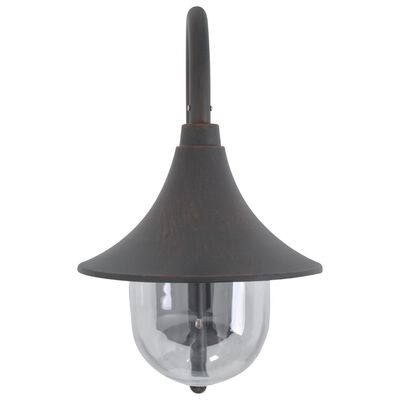 vidaXL Vrtna zidna svjetiljka E27 42 cm aluminijska brončana