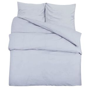vidaXL Set posteljine za poplun sivi 140x200 cm lagana mikrovlakna