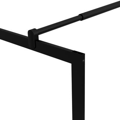 vidaXL Pregrada za tuširanje od kaljenog stakla crna 80 x 195 cm