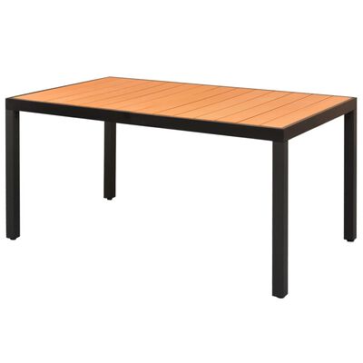 vidaXL Vrtni stol smeđi 150 x 90 x 74 cm aluminijum i WPC