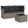 vidaXL 4-dijelni set vrtnih sofa od poliratana s jastucima sivi