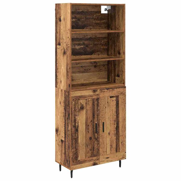 vidaXL Highboard Staro drvo 69,5 x 34 x 180 cm