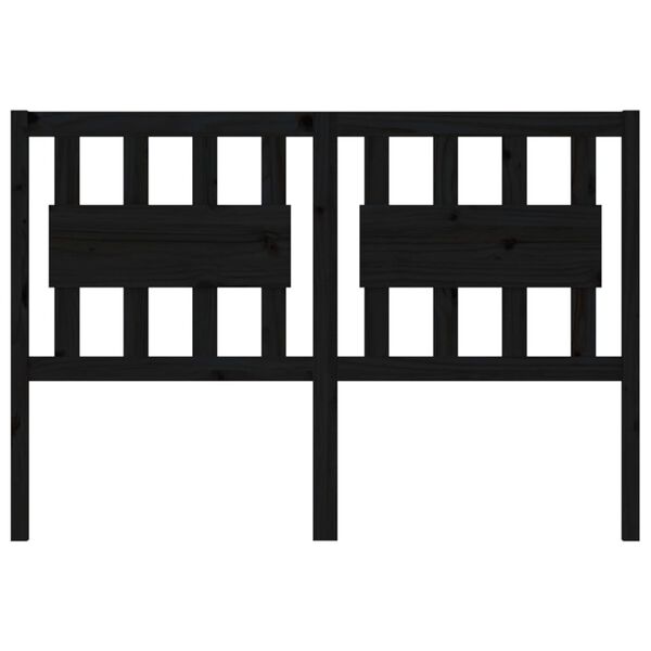 vidaXL Uzglavlje za krevet crno 145,5 x 4 x 100 cm od masivne borovine