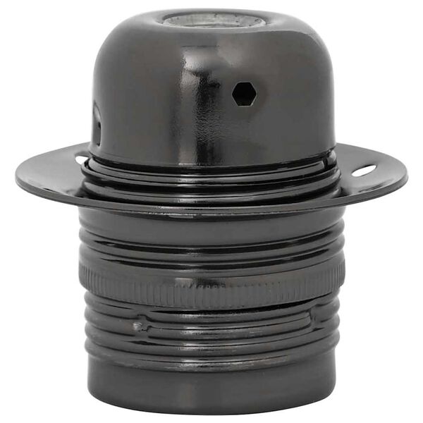 vidaXL Grla za žarulje 2 kom sjajno crna E27