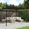 vidaXL Pergola s pomičnim krovom antracit 295 x 292 x 230 cm