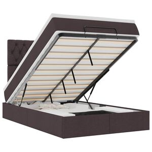 vidaXL Okvir za krevet s madraca tamnosmeđi 120x190 cm od tkanine