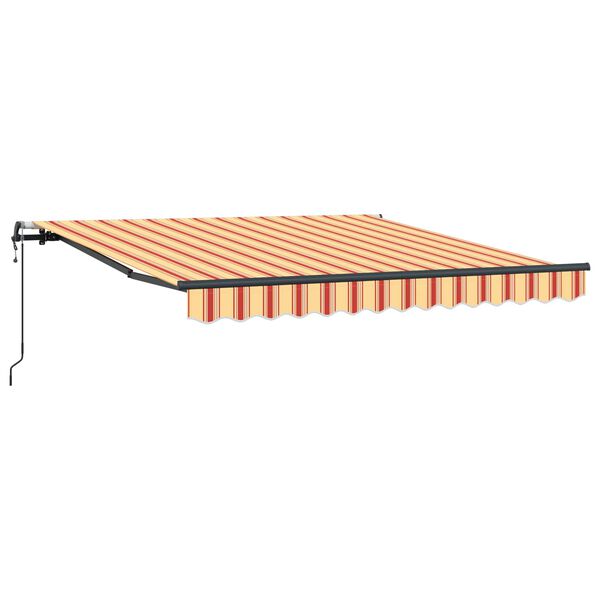 vidaXL Skrovita tenda Žuta i narančasta 350 x 250 cm