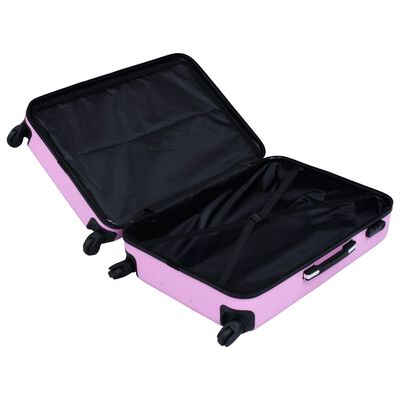 vidaXL 2-dijelni set čvrstih kovčega ružičasti ABS