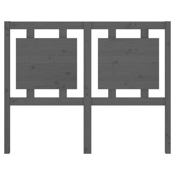 vidaXL Uzglavlje za krevet sivo 125,5 x 4 x 100 cm od masivne borovine