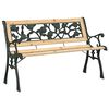 vidaXL Vrtna klupa s jastukom Smeđa 116 x 54 x 73 cm boja drva