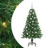 vidaXL Umjetno božićno drvce Zelena 150 cm PVC i Čelik i Plastika