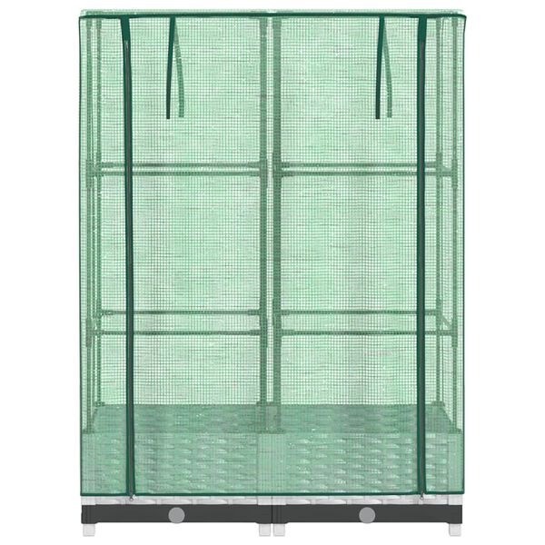 vidaXL Povi&scaron;ena gredica s pokrovom za staklenik 80 x 40 x 123 cm