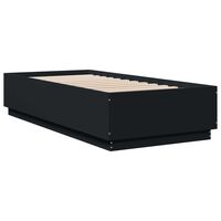 vidaXL Okvir za krevet crni 100x200 cm konstruirano drvo