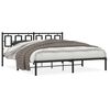 vidaXL Metalni okvir za krevet s uzglavljem crni 183x213 cm