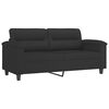 vidaXL 2-dijelni set sofa s jastucima crni od mikrovlakana