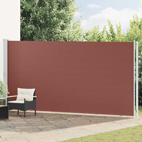 vidaXL Uvlačiva bočna tenda za terasu 200 x 600 cm smeđa