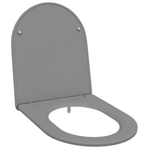vidaXL WC daska Siva 47 x 36 x 3,4 cm Duroplast