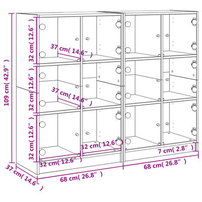 vidaXL Regal za knjige s vratima bijeli 136 x 37 x 109 cm drveni