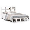 vidaXL Krevet s regalom za knjige bez madraca bijeli 140x190cm od drva