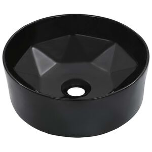 vidaXL Umivaonik 36 x 14 cm keramički crni