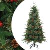 vidaXL Umjetno božićno drvce s nogom Zelena 150 cm PVC, PE i čelik