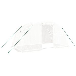 vidaXL Staklenik s čeličnim okvirom bijeli 8 m&sup2; 4 x 2 x 2 m