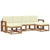 vidaXL Set vanjskih sofa 6 kom. Prirodna i krem