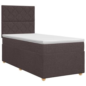 vidaXL Boxspring krevet s madracem Tamno smeđa 80 x 200 cm Tkanina