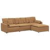 vidaXL Modularna sofa s tabureom i jastucima bež boje