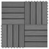 vidaXL Pločice za decking 11 pcs Sivi 30 x 30 cm Drvoplastična smjesa
