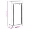 282429 vidaXL Shoe Cabinet with Cover Cream 58x28x106 cm Fabric
