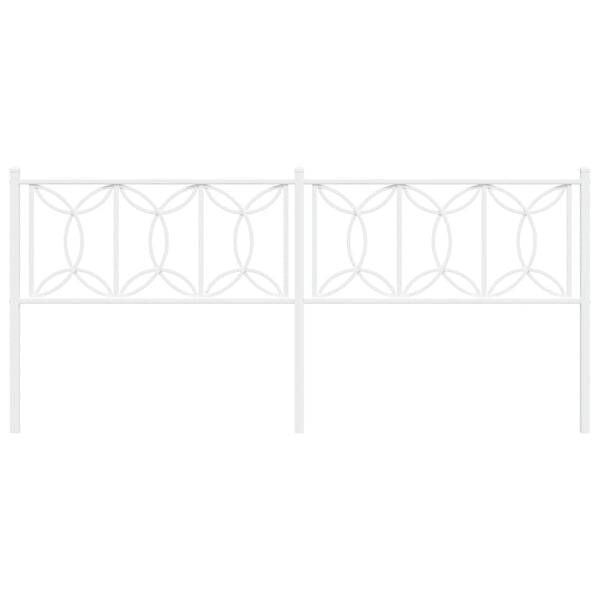 vidaXL Metalno uzglavlje bijelo 200 cm