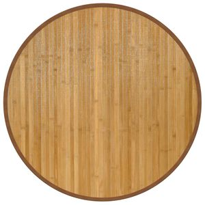 vidaXL Okrugli tepih Prirodni 80 cm Bambus