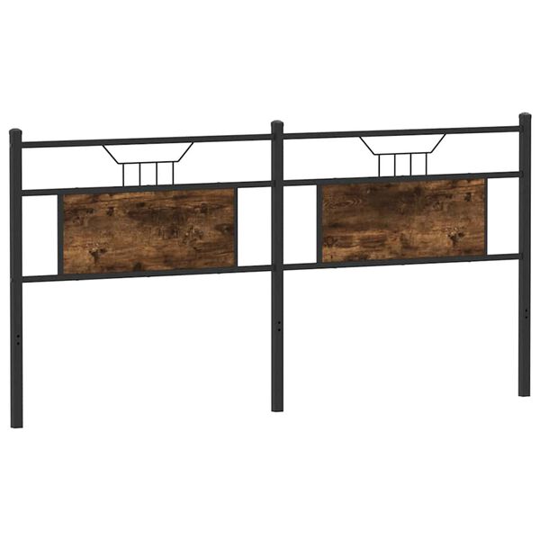 vidaXL Zamjensko uzglavlje dimljena boja hrasta 180 cm konstruirano drvo i čelik