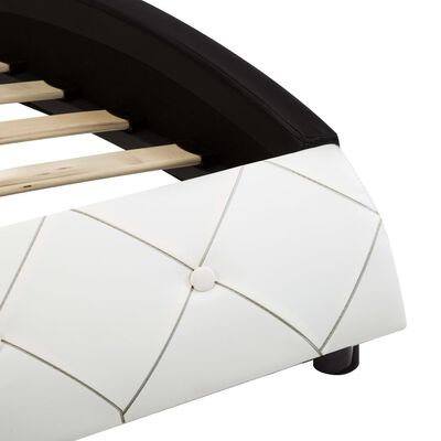 vidaXL Okvir za krevet od umjetne kože bijelo-crni 120 x 200 cm