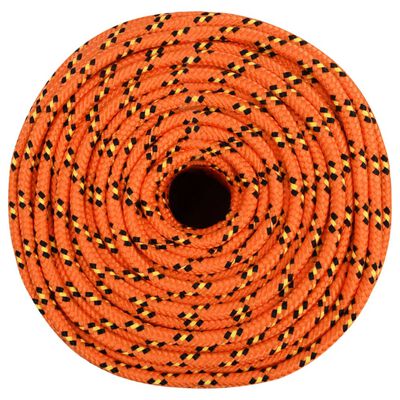 vidaXL Brodski konop narančasti 6 mm 100 m od polipropilena