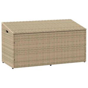 vidaXL Vrtna kutija za pohranu bež 110x50x58 cm poli ratan