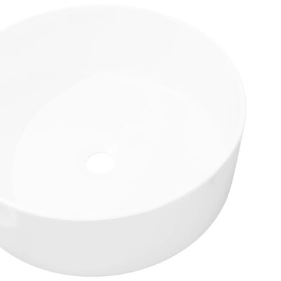vidaXL Umivaonik okrugli od keramike bijeli 40 x 15 cm