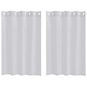vidaXL Voile zavjesa 2 kom. Svijetlo siva 140 x 140 cm Poliester